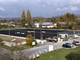 Neubau eines Kunstrasen-Sportplatz auf der Mettnau Herbst/Winter 2006